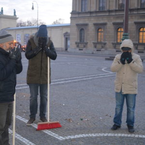 Putzaktion MUC14 Gebet zu Beginn